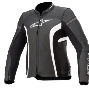 Aanbieding Alpinestars Stella Kira V2 Leather Jacket Black White 12