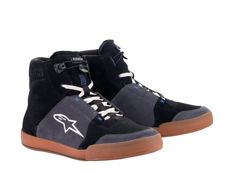 Bestel Nu Alpinestars Chrome Shoes Black Asphalt Gum Blue 1172