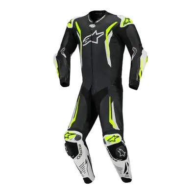 Alpinestars GP Tech V5 1pc Suit Black White Yellow Fluo 125 Finale Uitverkoop
