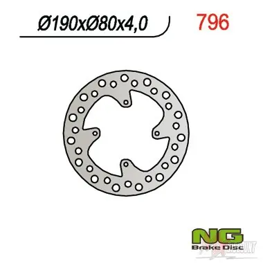 Hete Deal NG Remschijf Achter honda cr 80 85 96-07
