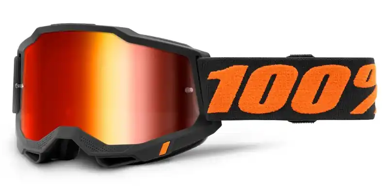 Lage Prijs Motokrosové brýle 100% ACCURI 2 černo-oranžové (červené zrcadlové plexi)