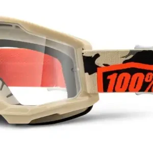 Weekendaanbieding Motorcrossbril 100% STRATA 2 Kombat beige (helder plexi)