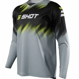 Motokrosový dres Shot Devo Versus šedo-černo-žlutý výprodej Shop Nu