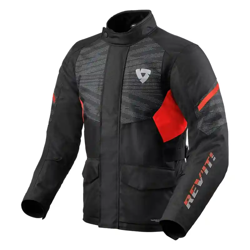 Revit Duke H2O motorjas zwart en rood uitverkoop Premium