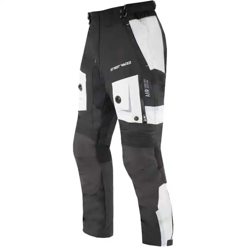 Voordeelprijs Street Racer All Season zwart-grijze motorbroek S