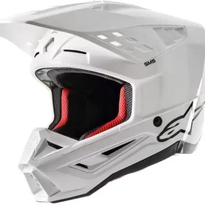 Motokrosová helma Alpinestars S-M5 Solid bílá lesklá Tijdelijk Beschikbaar