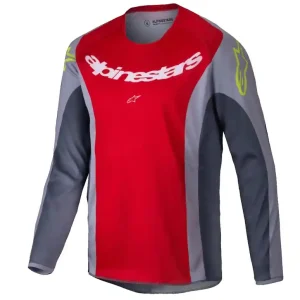 Alleen Vandaag Kinder motorcross trui Alpinestars Racer Melt rood-grijs