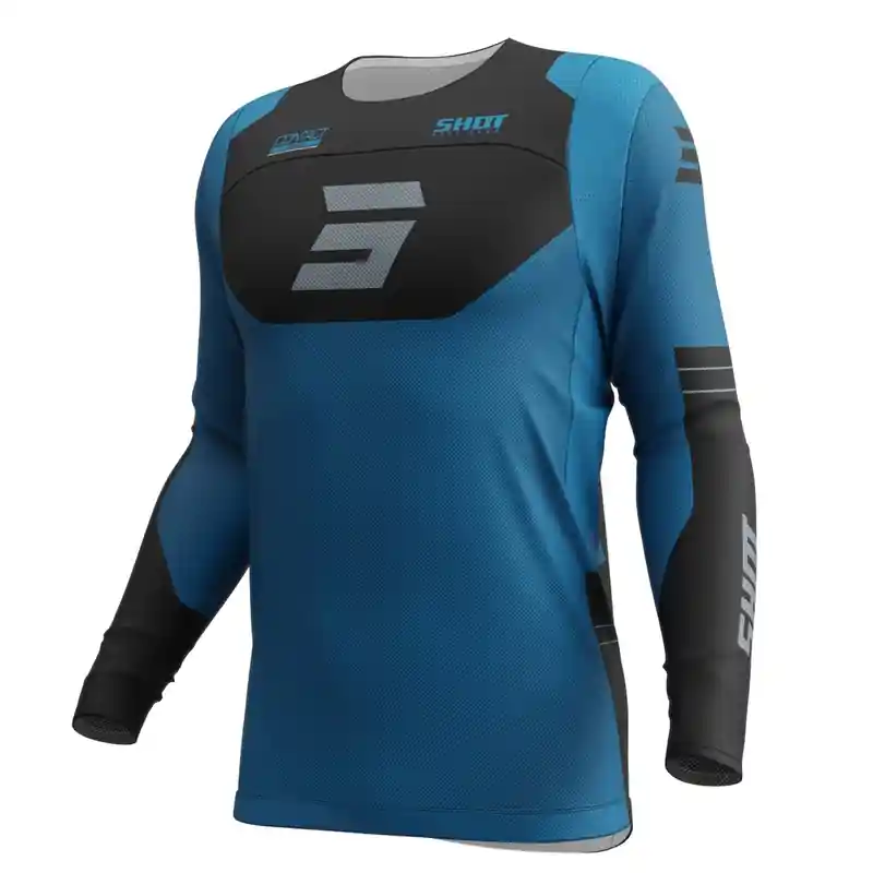 Motorcross trui Shot Contact Shield blauw Betaalbaar
