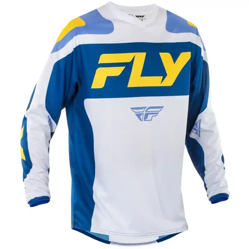 Motorcross trui FLY Racing F-16 wit-blauw-geel M Uitverkoop