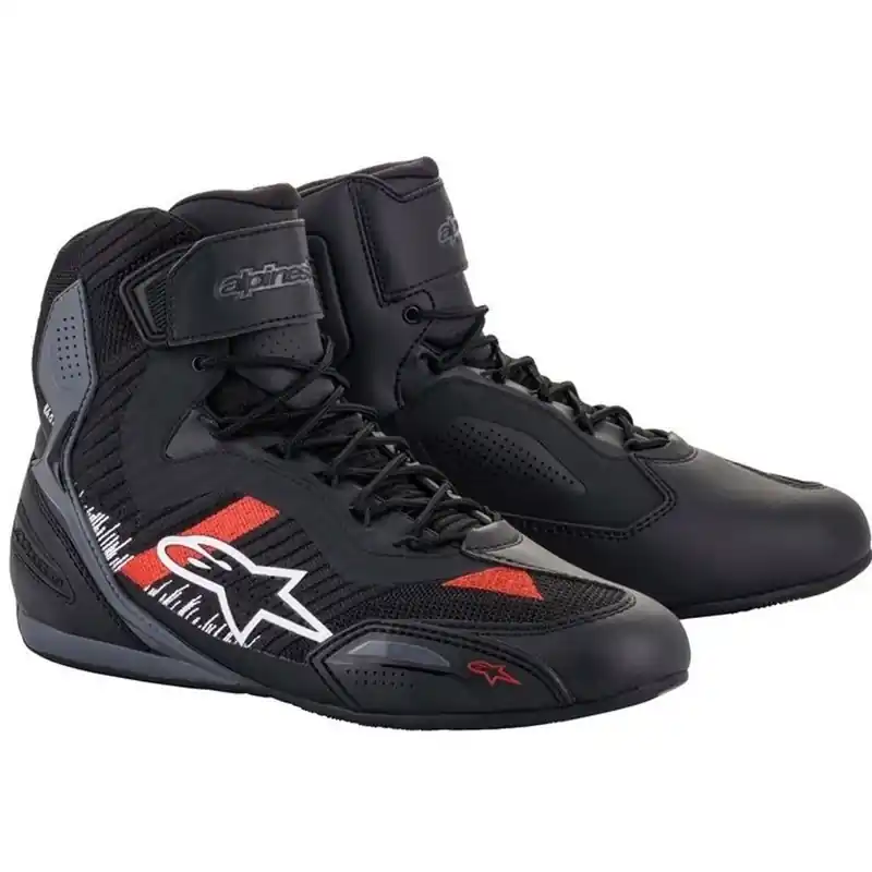 Aanbieding Alpinestars Faster 3 Rideknit zwart-grijs-rood motorlaarzen 38