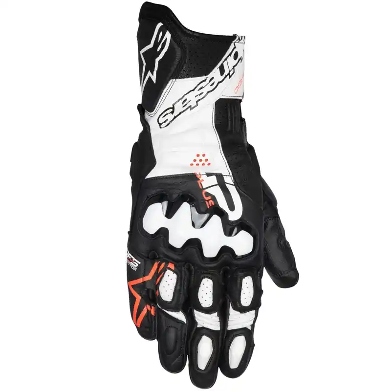 Alpinestars GP Plus R V3 motorhandschoenen zwart-wit-fluo rood XS Beperkt Aanbod