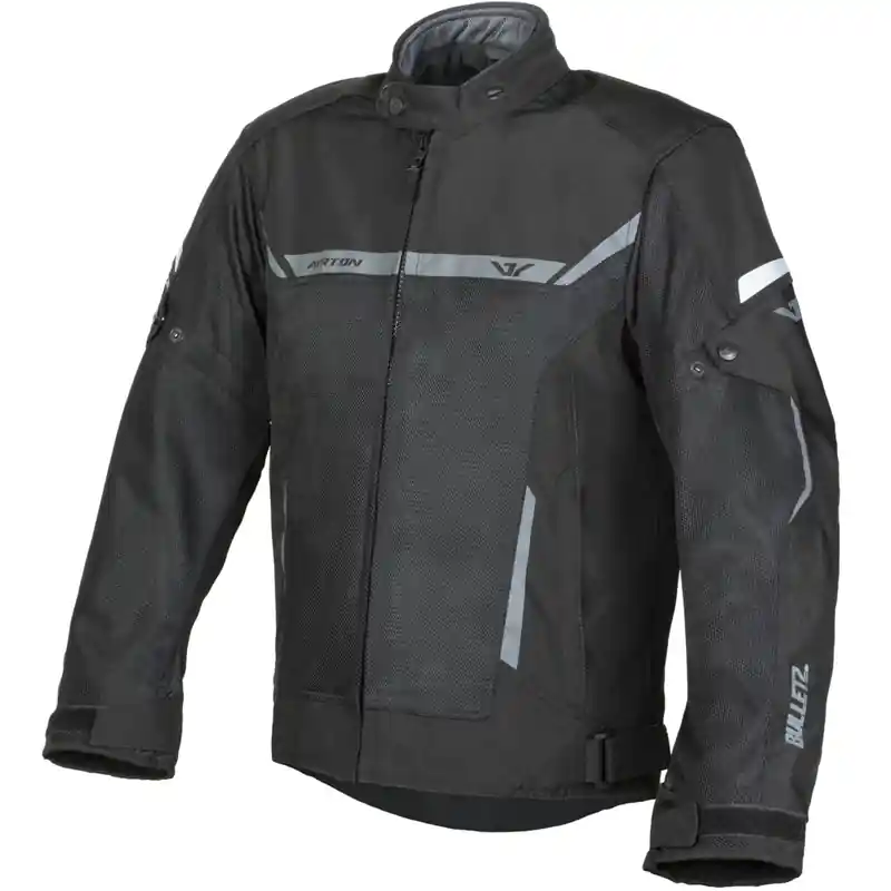 Ayrton Bullet II Flow motorjack zwart-donkergrijs S Premium