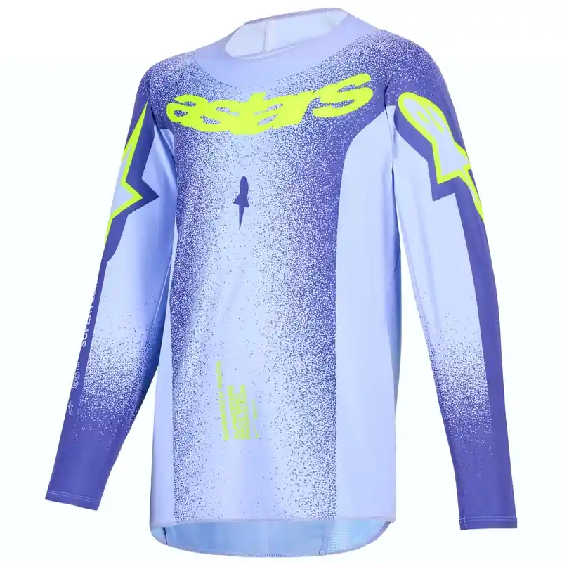 Shop Nu Alpinestars Supertech Scenz Kids Motocross Jersey Paars-Fluo Geel S