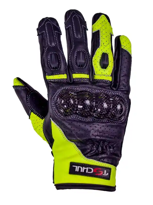 Exclusieve Aanbieding Rukavice na motorku Tschul 316 černo-fluo-žluté - II. jakost