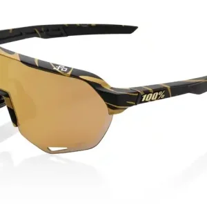 Zonnebril 100% S2 Peter Sagan LE Metallic Golg Flake zwart-goud (HIPER-goudglas) Speciale Aanbieding