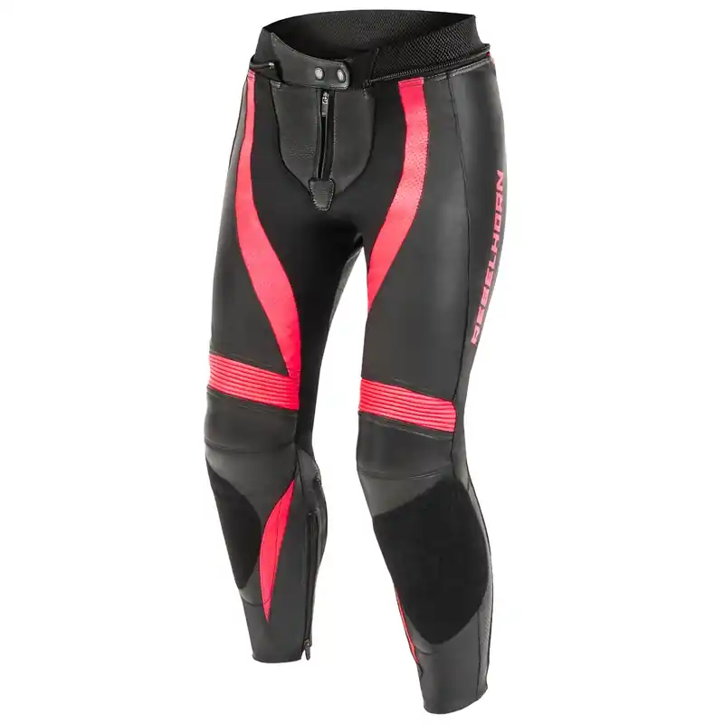 Rechtstreeks Van De Fabrikant Rebelhorn Rebel zwart-fluoroze motorbroek voor dames 36-56 €
