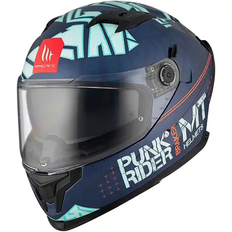 Aanbieding MT BRAKER SV PUNK RIDER C7 integraal motorhelm blauw-turquoise