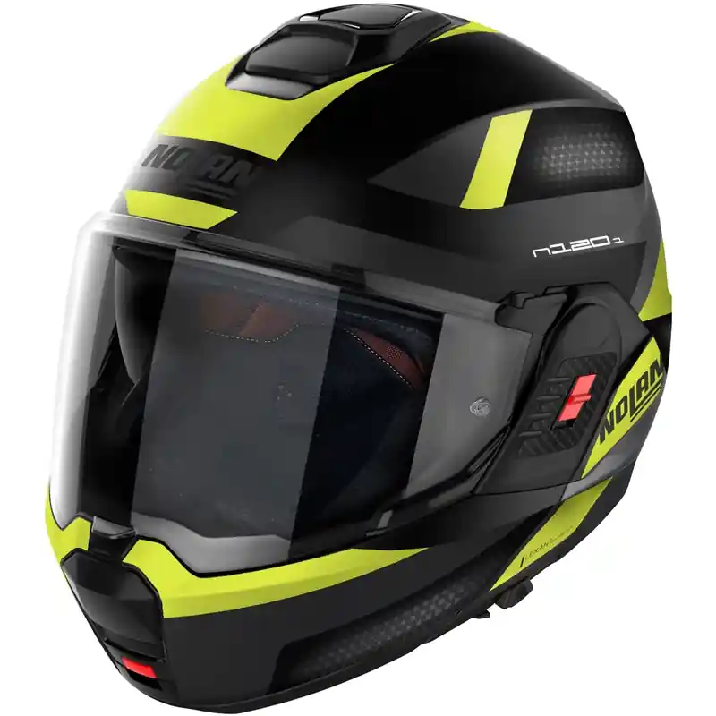 Op = Op Opklapbare helm Nolan N120-1 Subway N-com 23 zwart