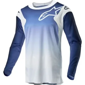 Alpinestars Racer Hoen motocross shirt wit-blauw Actieprijs