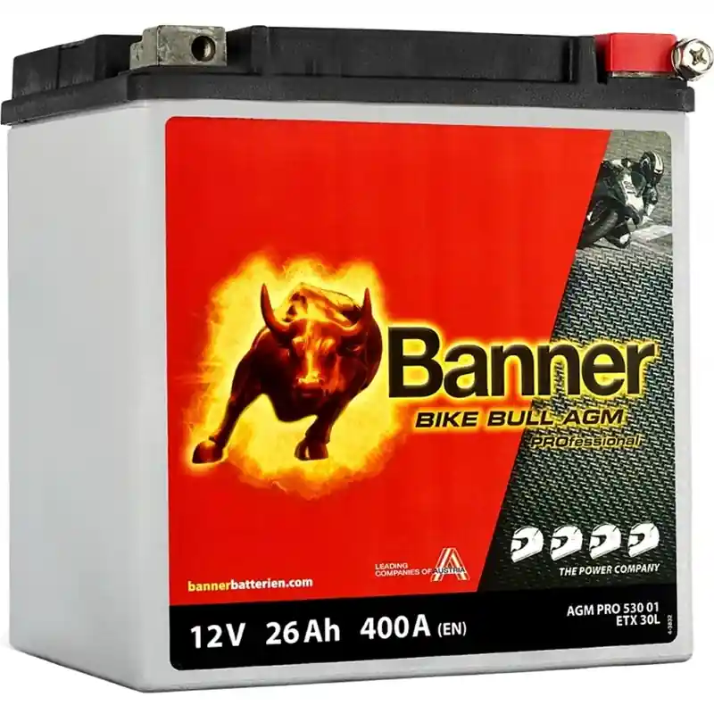 AGM-accu Banner Bike Bull AGM Professional AGM PRO 530 01 / BETX30L - ETX30L Flitsaanbieding
