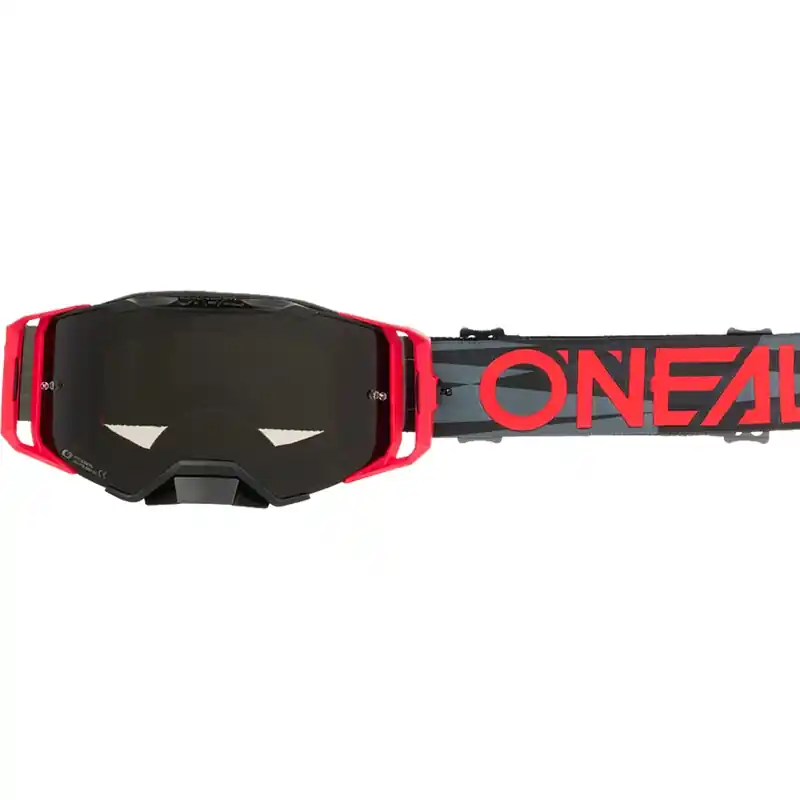 Veilige Betaling Motocrossbril O´Neal B-33 Ictus zwart-rood (grijs plexiglas)