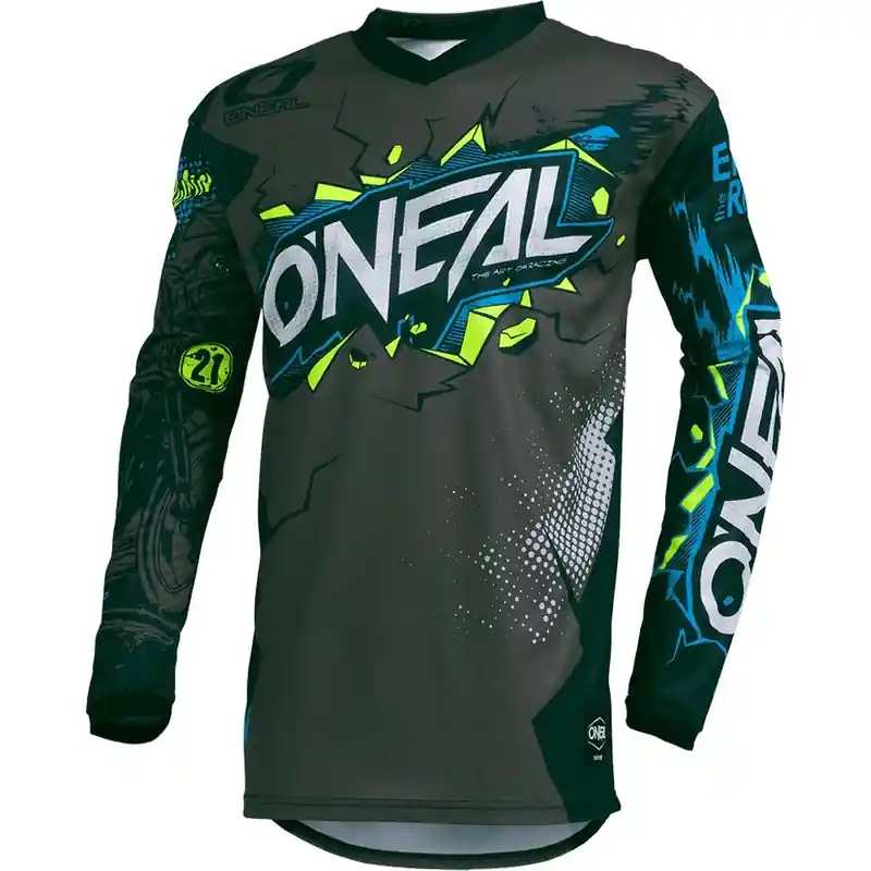 O'Neal Element Villain kindermotocrossshirt grijs S Bestel Nu