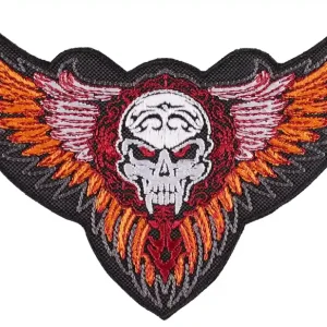 Alleen Vandaag Patch Vleugels met ornament oranje - groot