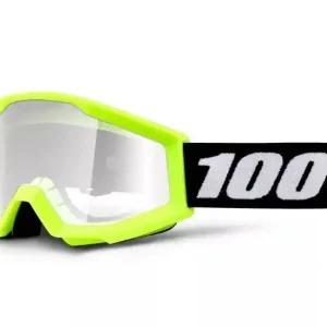 Korting Dětské motokrosové brýle 100% Strata Mini fluo žluté (čiré plexi)