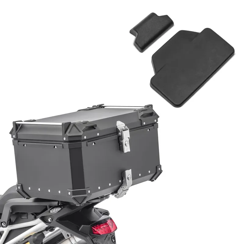 Betaalbaar Set Motor aluminium topkoffer 65L + passagier rugkussen topcase Bagtecs XB65 zwart