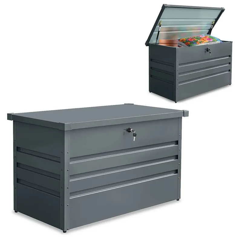 Laatste Versie Outdoor metalen opbergbox AB5 tuinkist afsluitbaar 300 liter