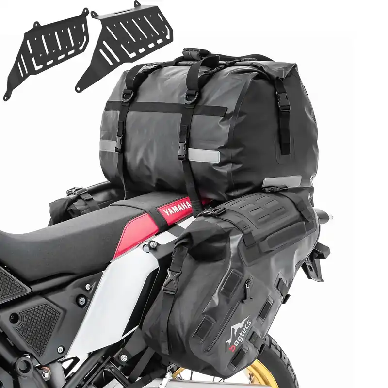 Set Zijtassen MT142 + Zijdrager + Achtertas voor Yamaha Tenere 700 / Rally 19-26 Bagagedrager Bagtecs TW69 Gereduceerde Prijs
