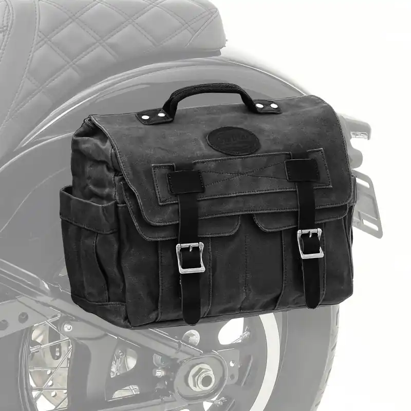 Shop Nu Motor Zadeltas Canvas met Binnenzak Craftride CV1 zijtas zwart