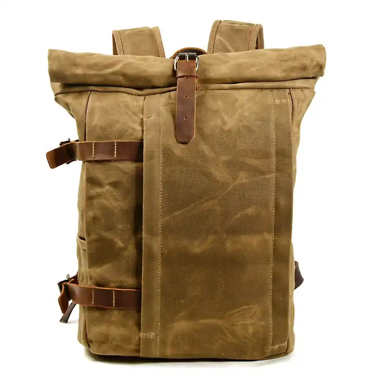 Motor rugzak Canvas Craftride VR2 Vintage tas 20Ltr Retro bruin Populair