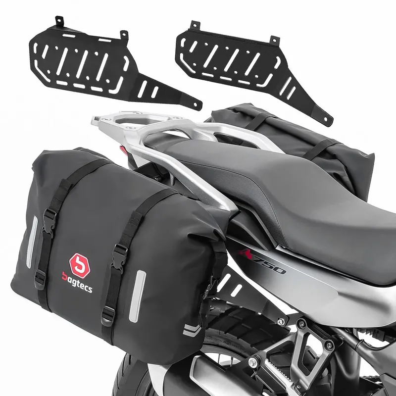 Set Zijtassen WP8 + Zijdrager voor Honda Transalp XL 750 23-26 Bagagedrager Bagtecs TW12 Koopje
