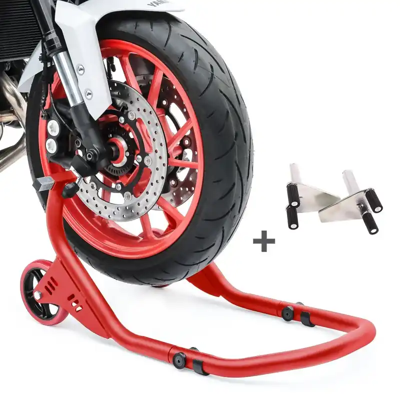 Fabrieksprijs Motor Paddock Stand Voorwiel ConStands Falcone DX voor voorvork rood