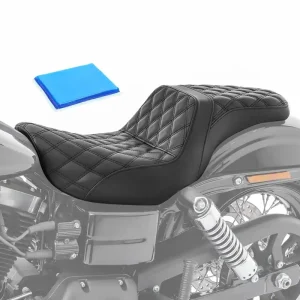 Favoriet Duo zadel Gel passend voor Harley Davidson Dyna Street Bob 06-17 bestuurders- en passagiersstoel Craftride SF14G zwart
