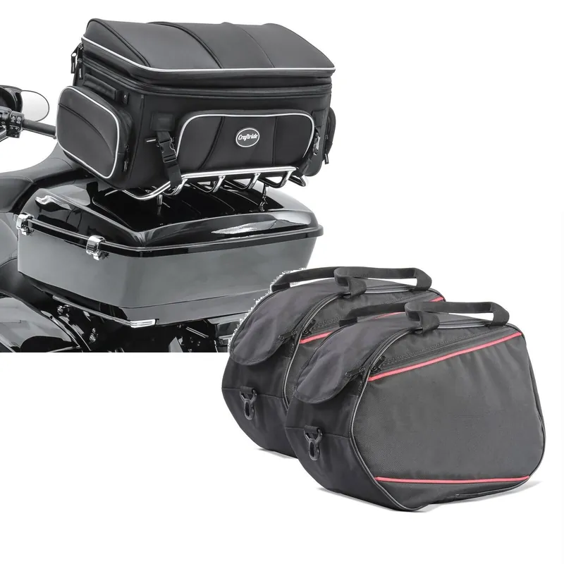 Set: Achtertas compatibel met Honda Gold Wing 1800 / 1500 Craftride TT1 voor topkoffer bagagerek 73Ltr + Koffer binnentassen 2x20L compatibel met Honda Gold Wing 1800 / 1500 Korting
