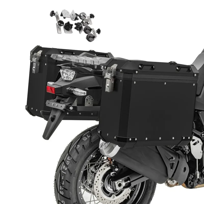 Nieuw Set zijkoffers aluminium compatibel met BMW R 100 GS / PD koffers Bagtecs GX-38-45 zwart
