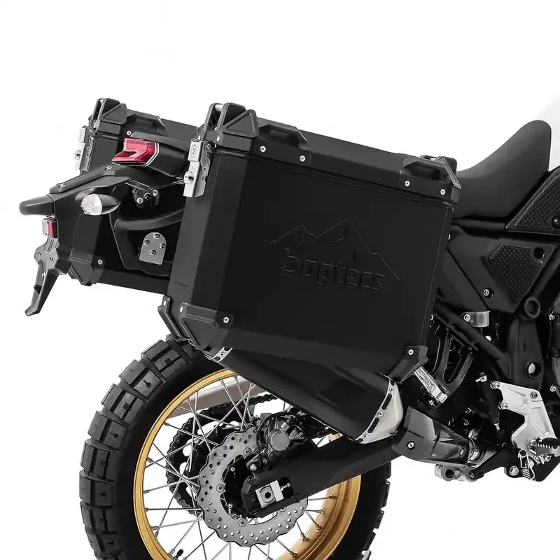 Aanbieding Set zijkoffers aluminium voor Royal Enfield Himalayan 450 24-26 koffers 2x25 liter Bagtecs XW25 zwart