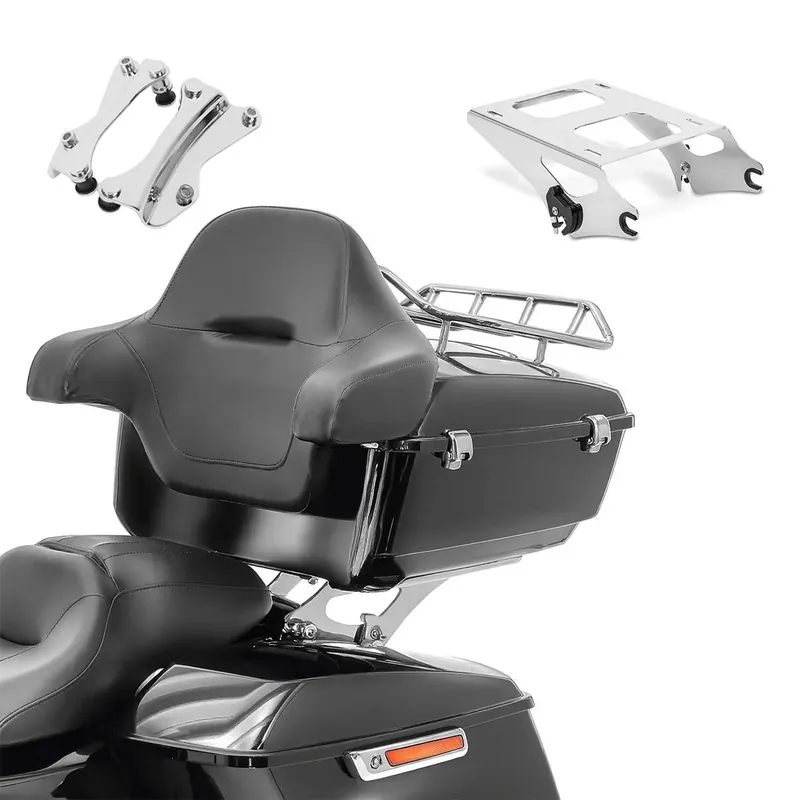Set Topkoffer King voor Harley Davidson Road King 14-23 met Topcase Drager en Docking-Kit Craftride KP31 Actieprijs