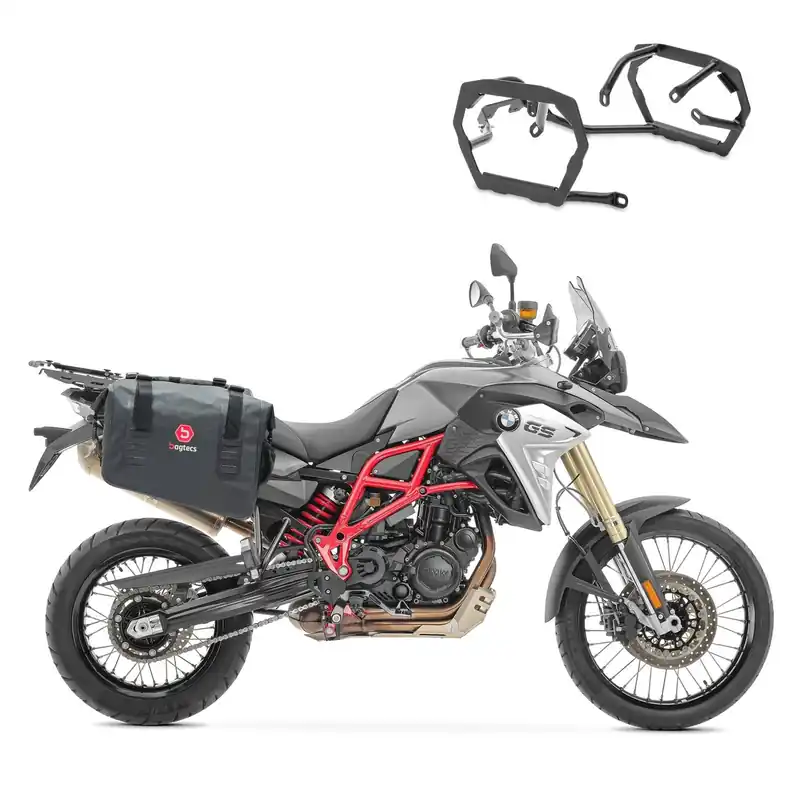 Zadeltassen + Kofferrek voor BMW F 800 GS 08-18 Koffers Bagtecs WD1-S Beperkte Voorraad