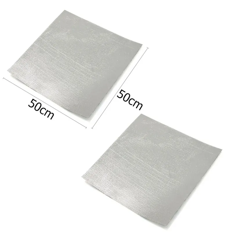 Superprijs 2x Hitte beschermfolie voor motorfiets glasvezel hitte isolatie zelfklevend Zaddox 50x50cm Discount Set