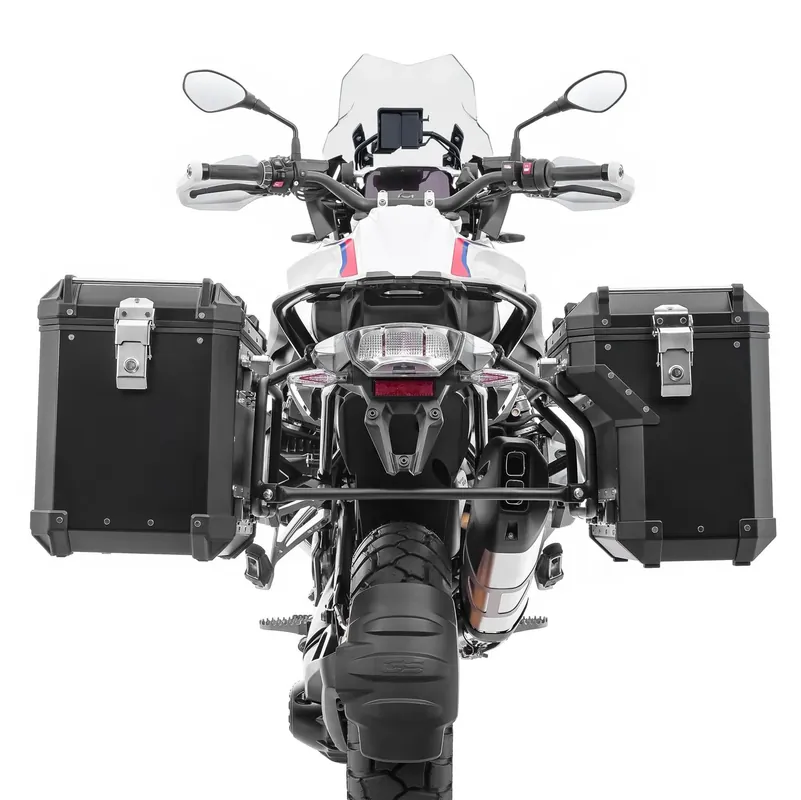 Laatste Kans Zijkoffers aluminium + kofferrek passend voor Yamaha Tenere 700 19-26 Bagtecs ADSX90 zwart