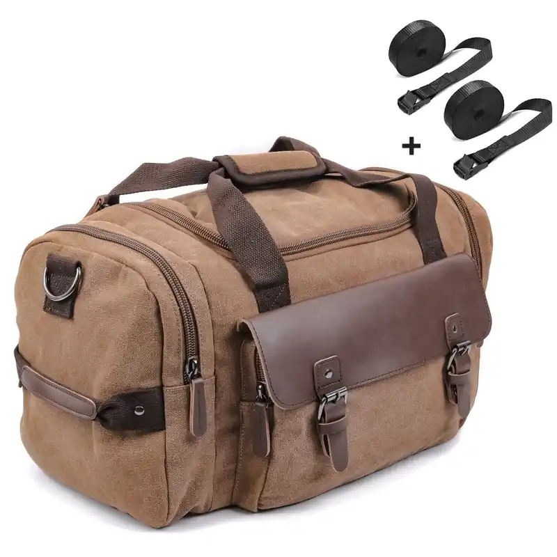 Motor buddyseat tas Craftride RT3 Achterzak Canvas incl. spanbanden 25Ltr bruin Bestel Nu