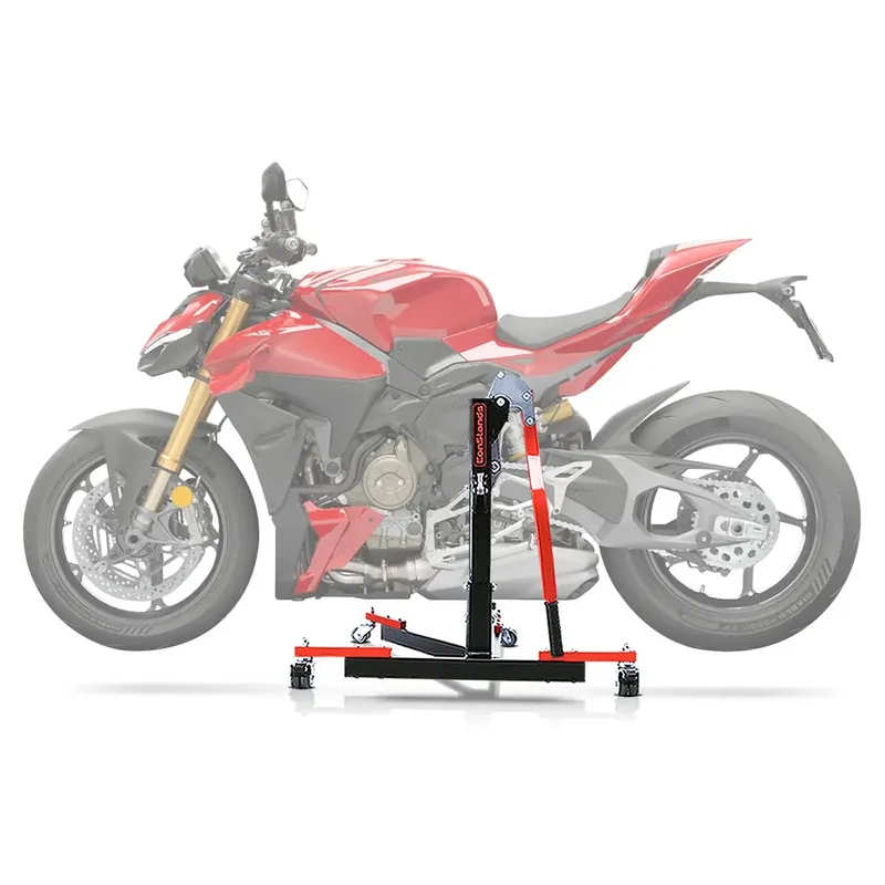 Tijdelijk Beschikbaar Center Paddock Stand compatibel met Ducati Streetfighter V4 / S 25-26 Lift ConStands Power-Evo rood