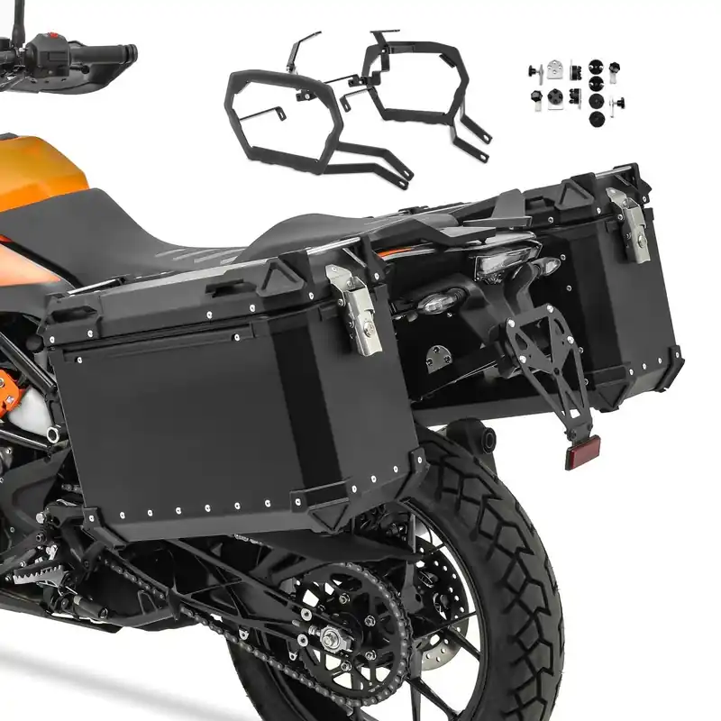 Zijkoffers aluminium + kofferrek compatibel met BMW R 1200 GS 13-18 Bagtecs XW38 zwart Shop Nu
