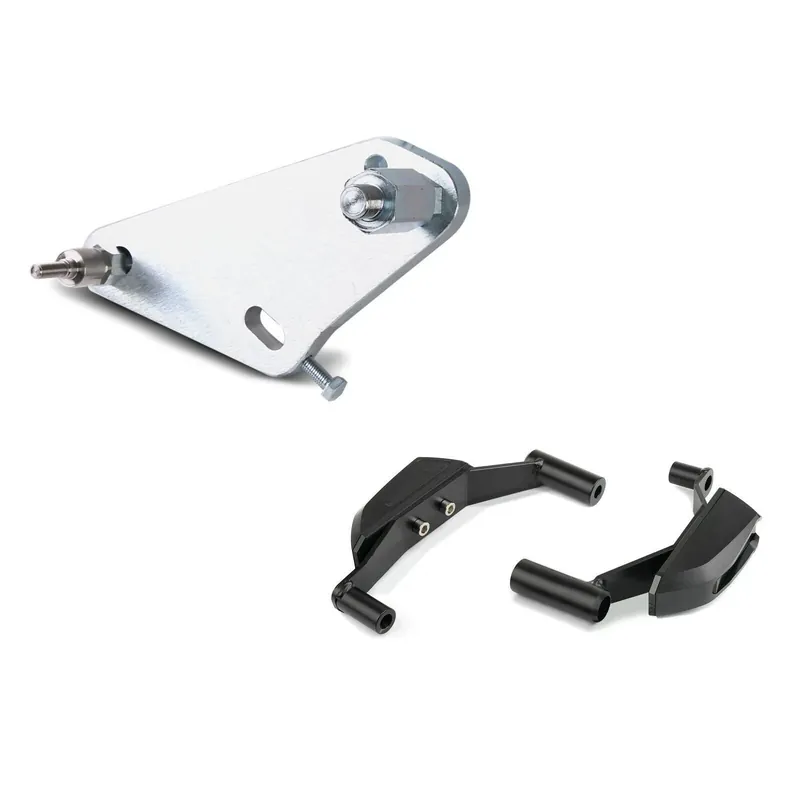 Set: Adapter voor ConStands Power Kawasaki Z 900 17-26 + Valdoppen compatibel met Kawasaki Z 900 17-26 Frame Sliders Motoguard RSC1 zwart Beperkt Aanbod