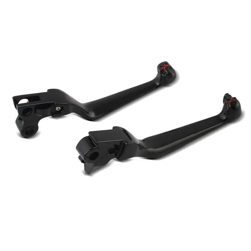 Remhendel en koppelingshendel Set Skull-I passend voor Harley Davidson Sportster Dyna Softail Touring 96- zwart Craftride Alleen Vandaag