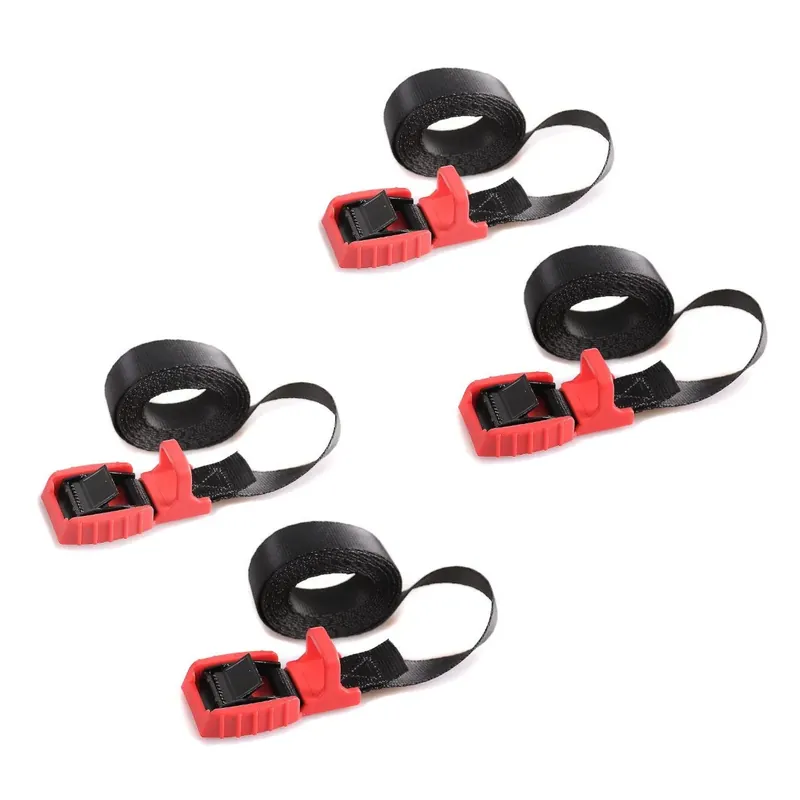 Exclusieve Aanbieding 2x Motor Spanbanden Set ConStands met ratel en rubberen bescherming zwart-rood Discount Set