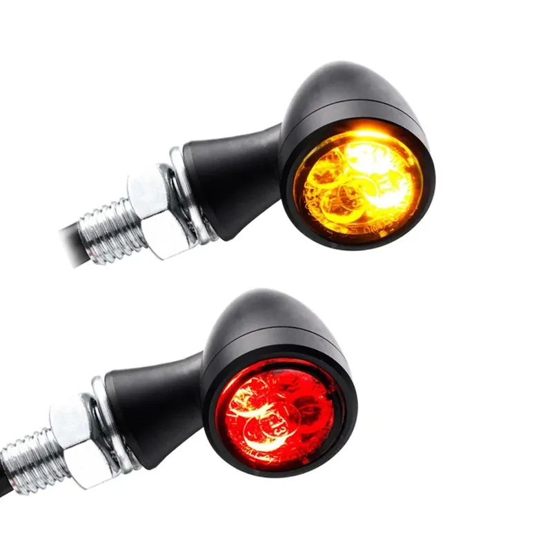 Superprijs LED-knipperlicht met achter- en remlicht geschikt voor custombike Special Lumitecs TX1 getint zwart CB17704